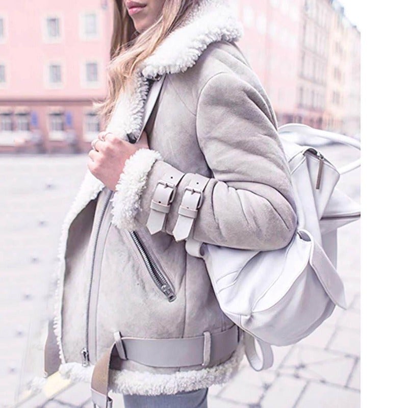 Valenzora | Oversized shearling jacket