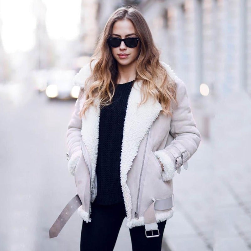 Valenzora | Oversized shearling jacket