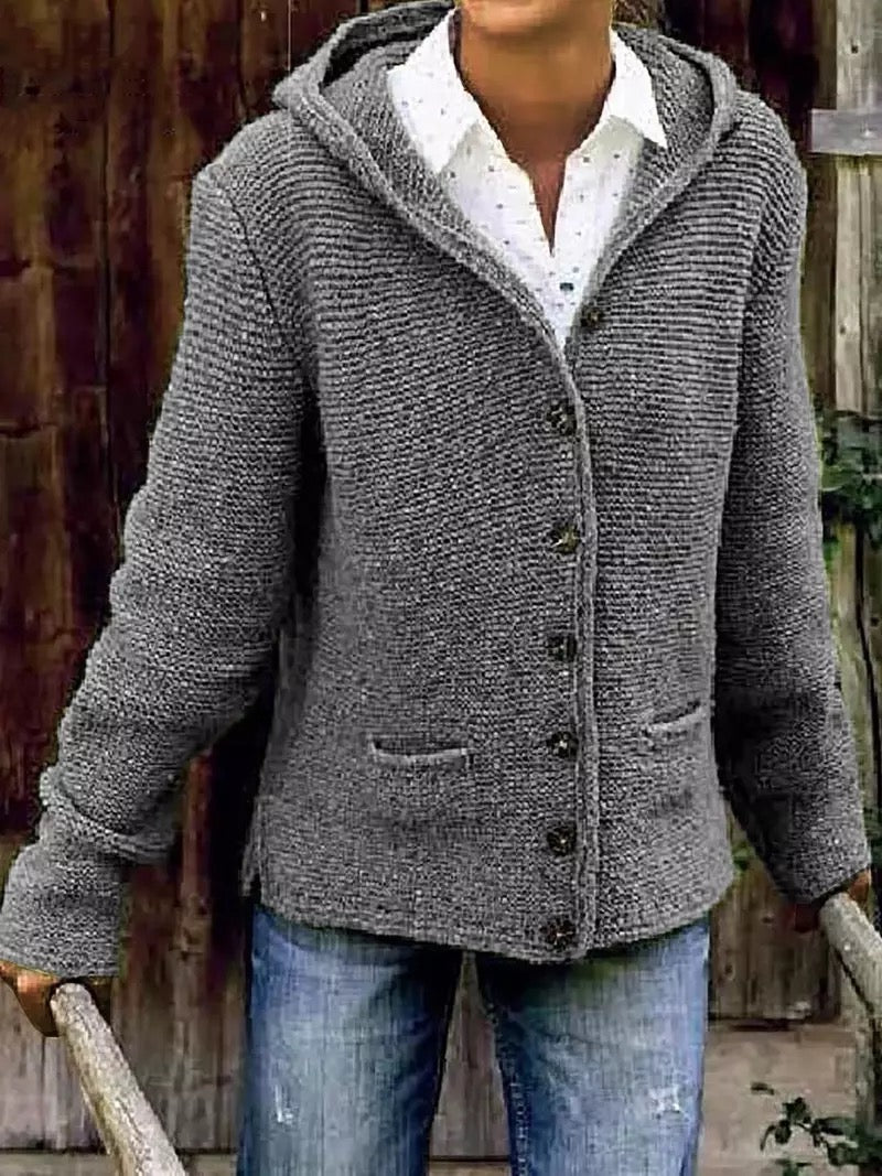 Valenzora | Knitted cardigan with hood