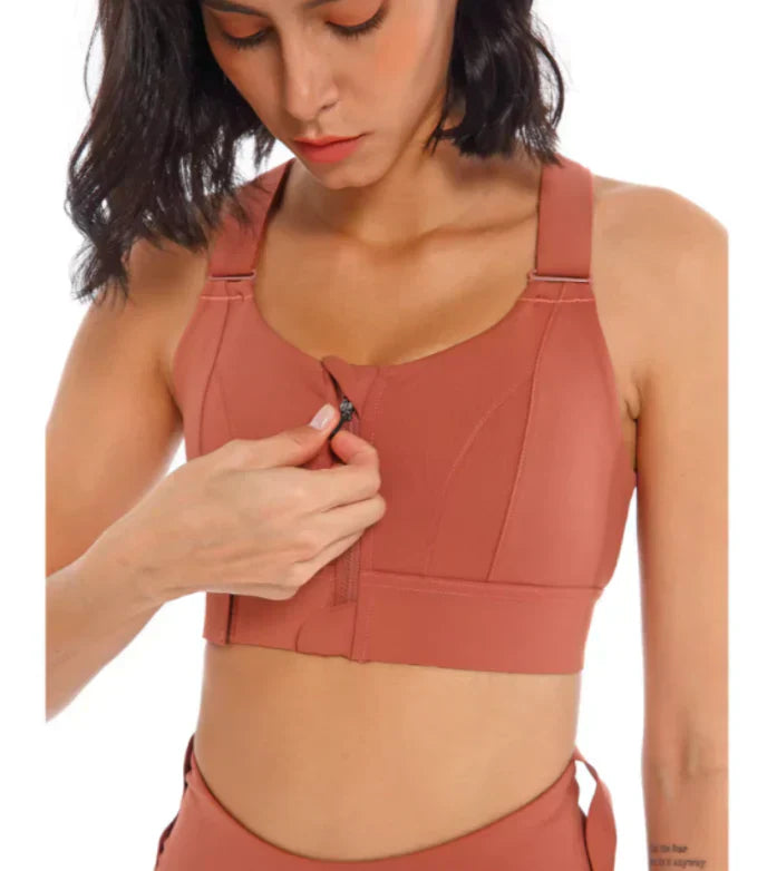 Valenzora | Adjustable zipper sports bra