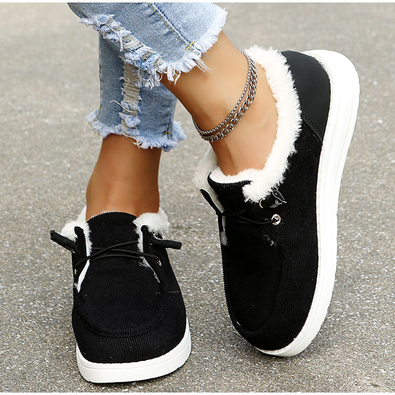 Valenzora - Elegant winter sneakers with fur lining
