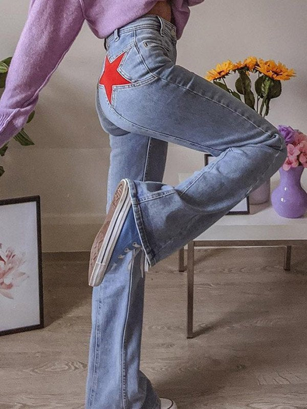 Valenzora | Jeans mit Stern-Patch auf der Rückseite