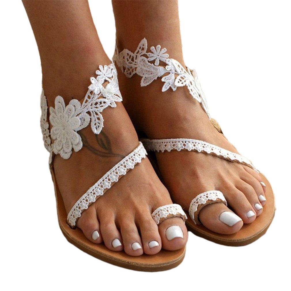 Valenzora | Flat Sandals with Lace Design for Women