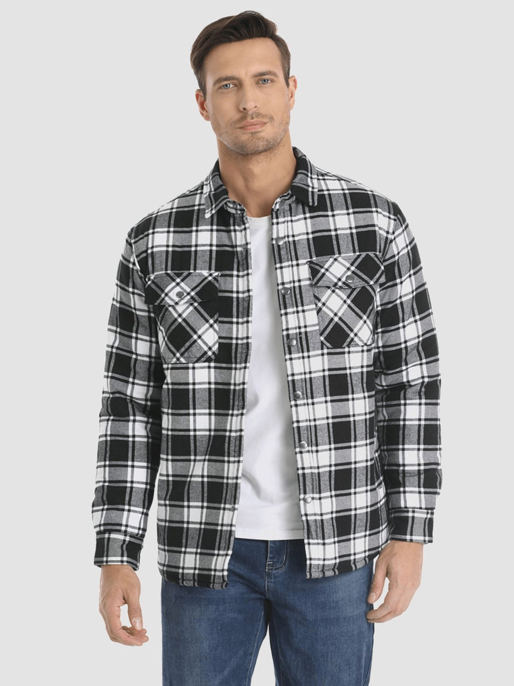 Valenzora | Casual long-sleeved striped jacket with buttons
