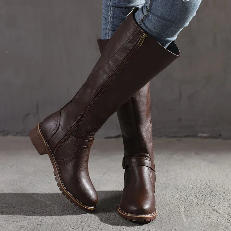 Valenzora | Elegante Lederstiefel – Trendige Damenstiefel für jeden Anlass