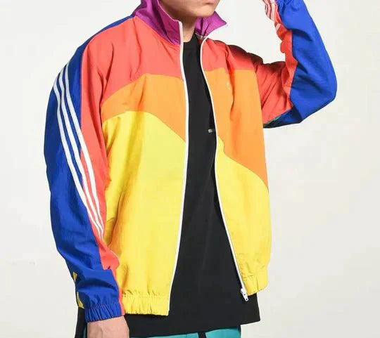 Valenzora | Windbreaker Jacket, Lightweight Zip-up Retro 90s Style, Soft Lining, Casual Wear