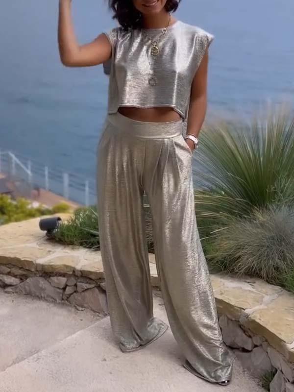 Valenzora | Weite Hose und ärmelloses Oberteil für Damen