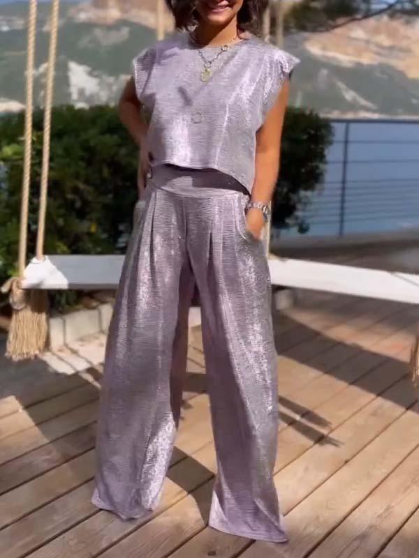 Valenzora | Weite Hose und ärmelloses Oberteil für Damen