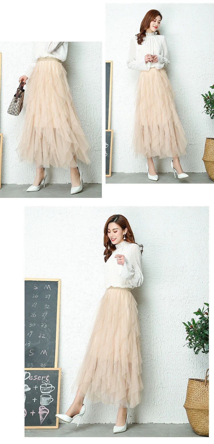 Valenzora High Waist Pleated Skirt