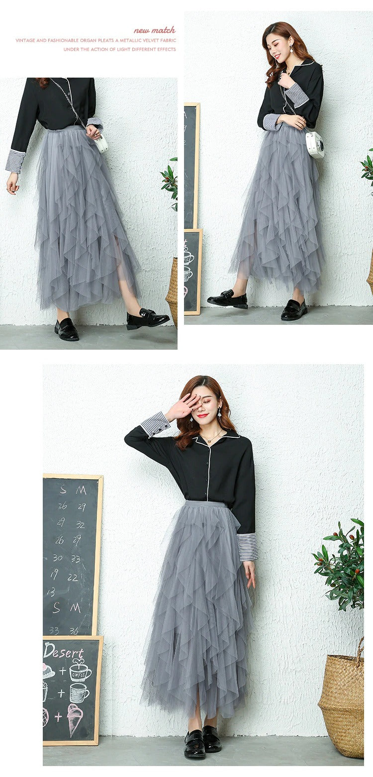 Valenzora High Waist Pleated Skirt
