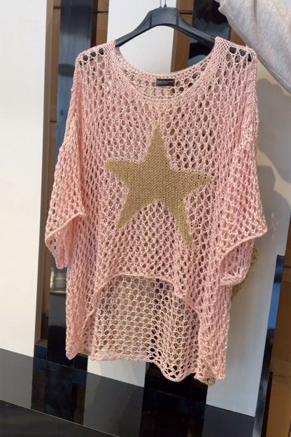Valenzora | Eleganter Strickpullover mit Stern-Design für Damen