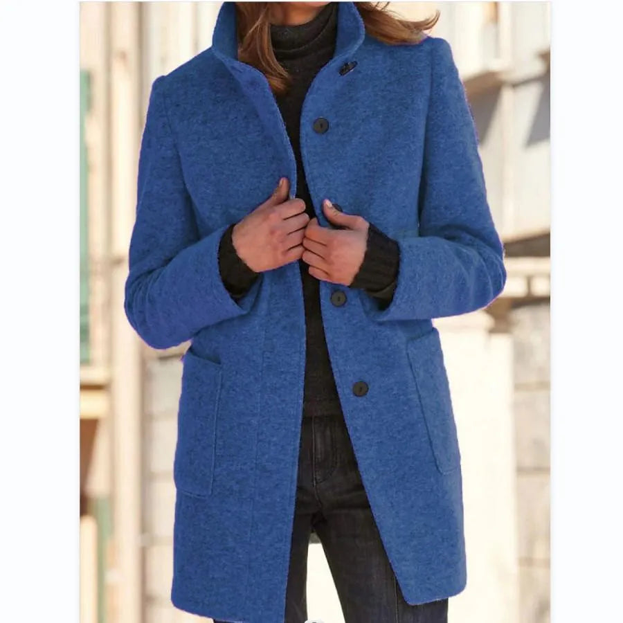 Elegance: Fashionable button-up coat