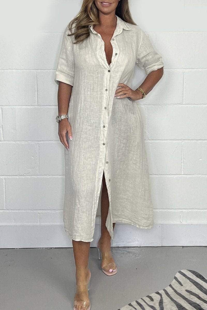 Valenzora | Linen shirt dress
