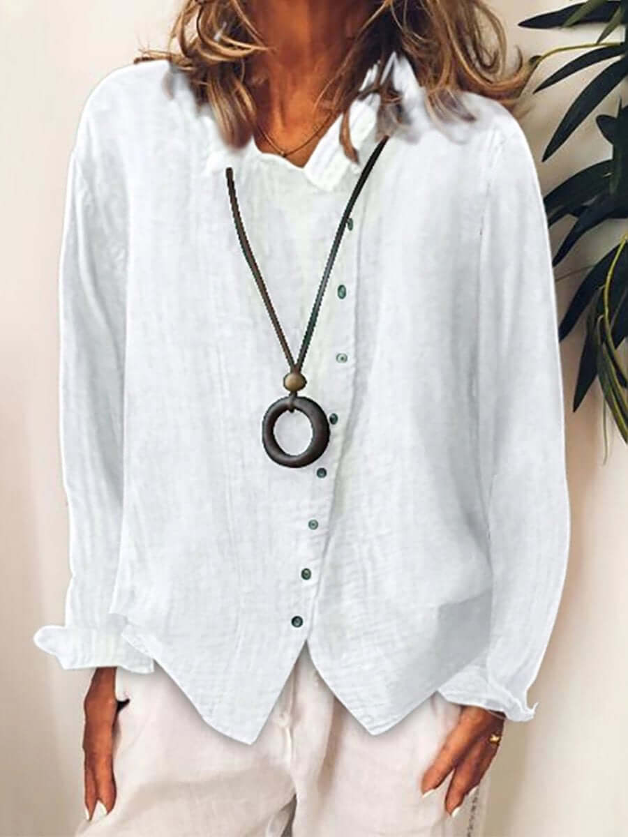 Valenzora | Cotton & Linen Casual Long-Sleeve Shirt