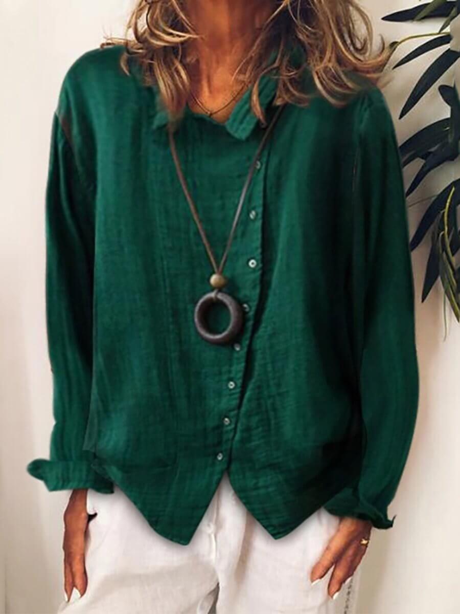 Valenzora | Cotton & Linen Casual Long-Sleeve Shirt