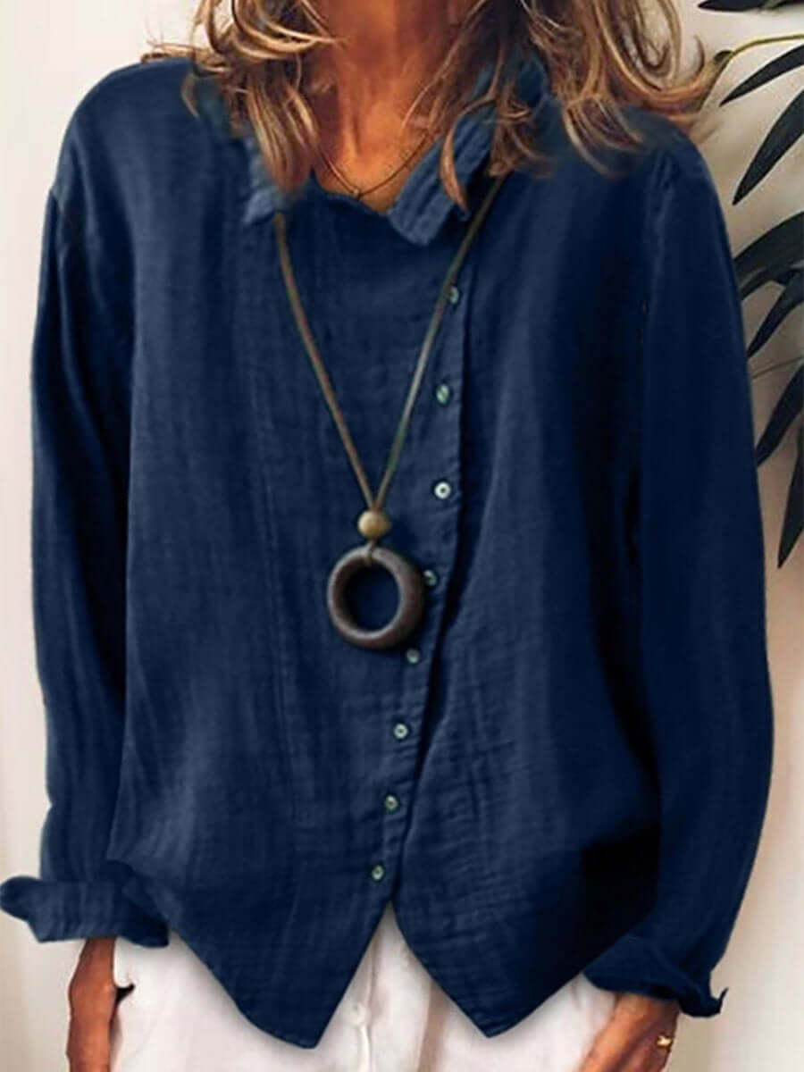 Valenzora | Cotton & Linen Casual Long-Sleeve Shirt
