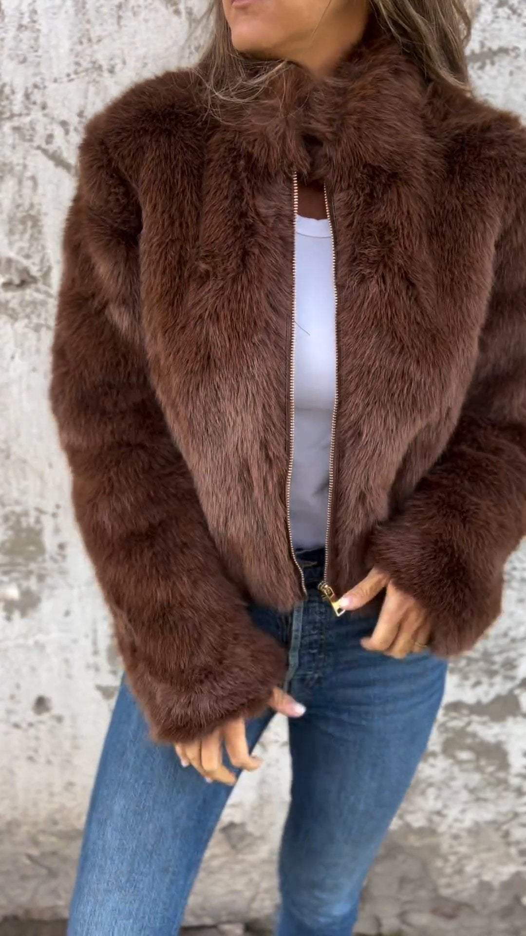 Valenzora | Kunstpelzjacke