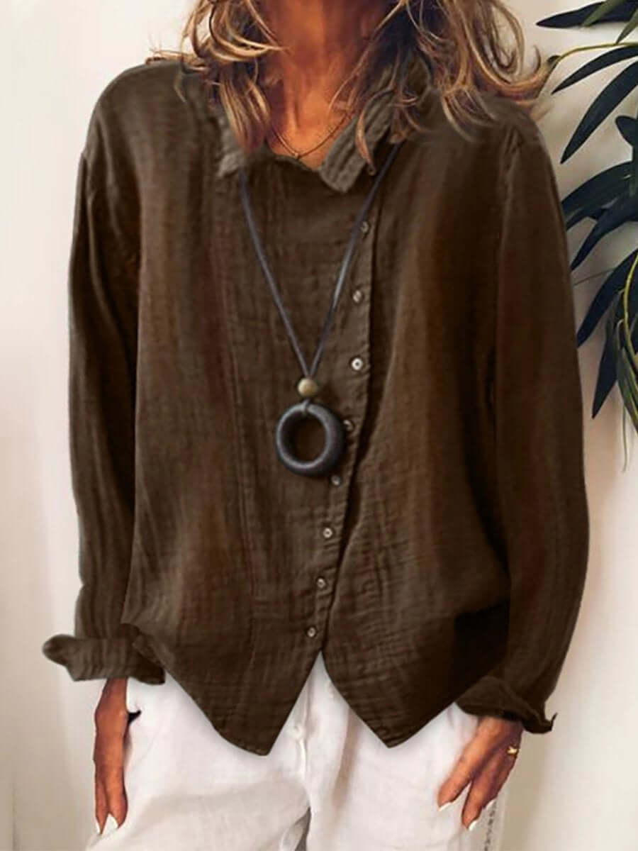 Valenzora | Cotton & Linen Casual Long-Sleeve Shirt