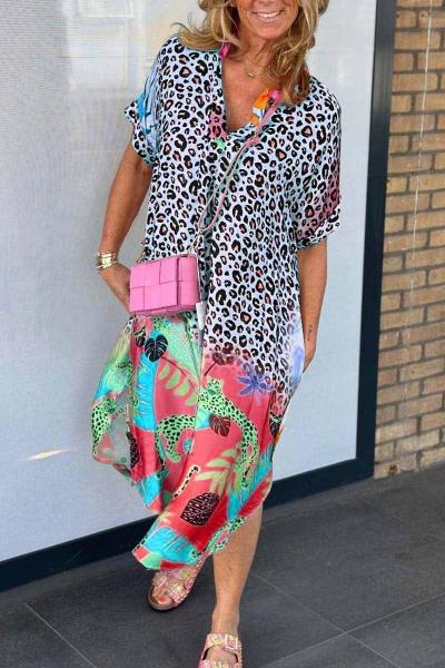 Valenzora | Midikleid mit Animal-Print
