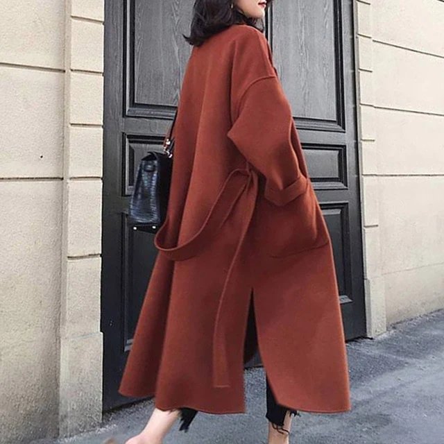 Valenzora | Long Trench Coat Jas Cashmere Women's