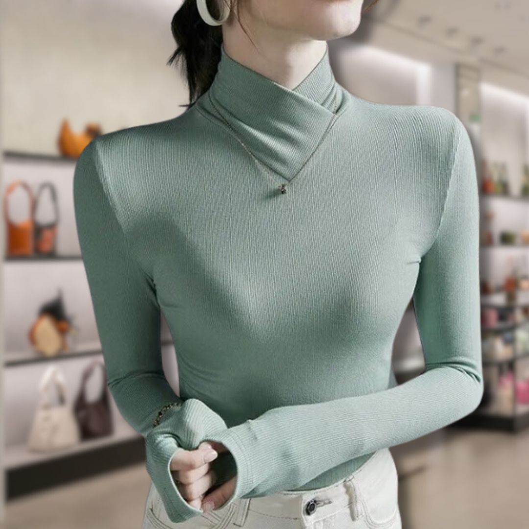Karen™ - Women's Threaded Roll Neck Sweater