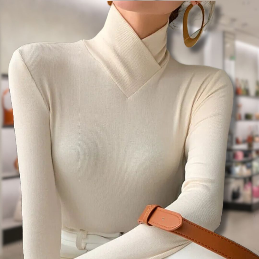 Karen™ - Women's Threaded Roll Neck Sweater