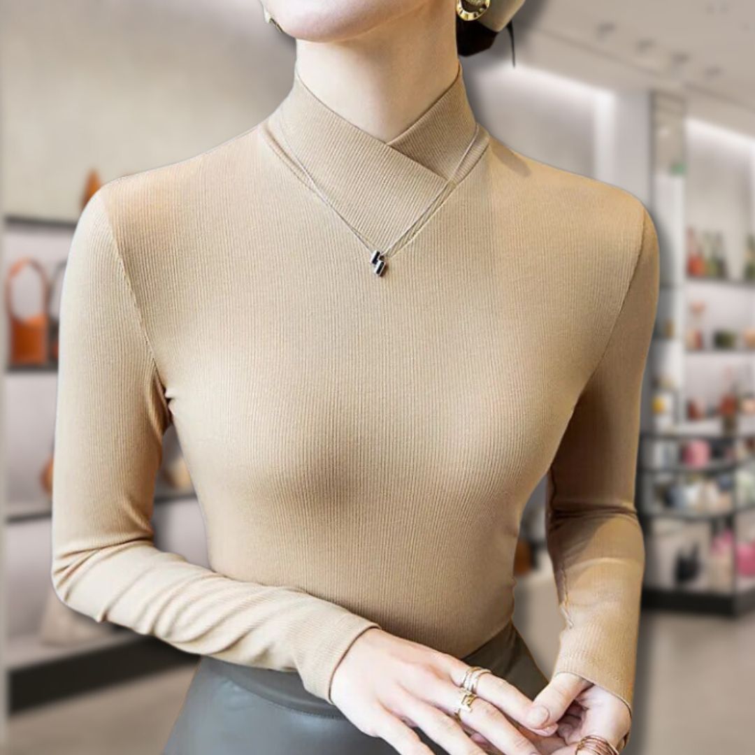 Karen™ - Women's Threaded Roll Neck Sweater