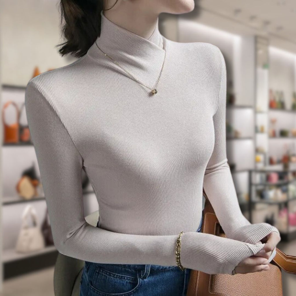Karen™ - Women's Threaded Roll Neck Sweater