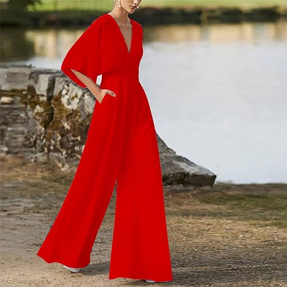 Elegant V-neck jumpsuit