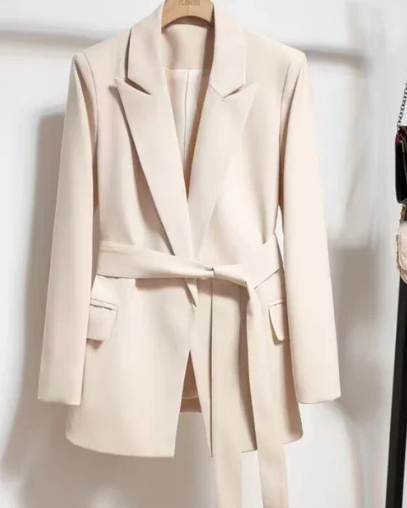 Valenzora | Klassischer Trenchcoat für Damen, schwarze Jacke