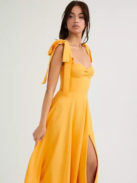 Valenzora | Backless Corset Korean Midi Dress for Women