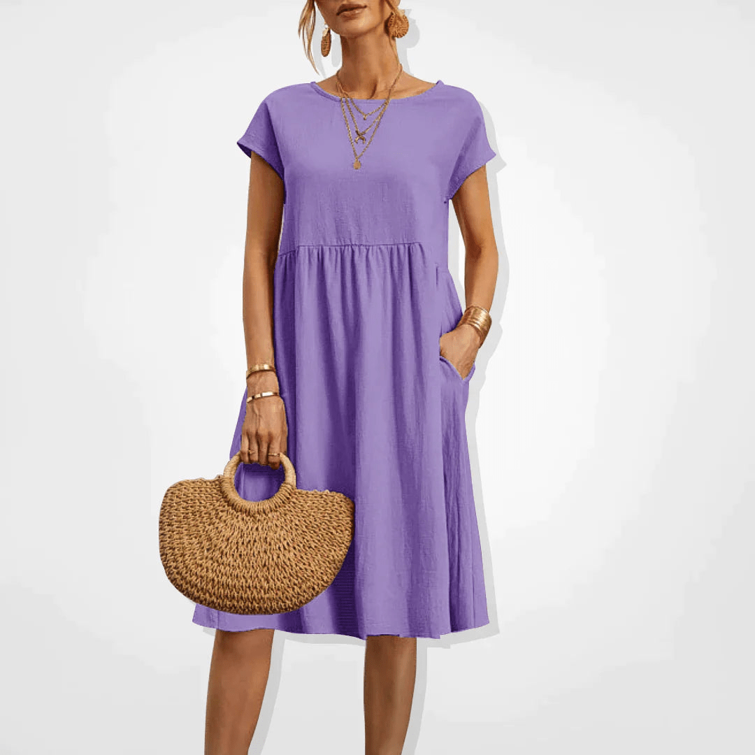 Valenzora | Women's Dress Stylish Midi Dress Summery Elegance