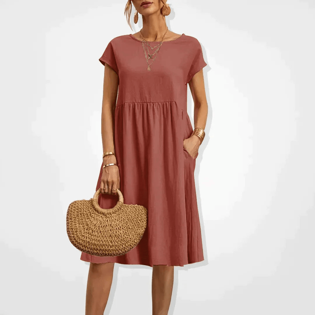 Valenzora | Women's Dress Stylish Midi Dress Summery Elegance