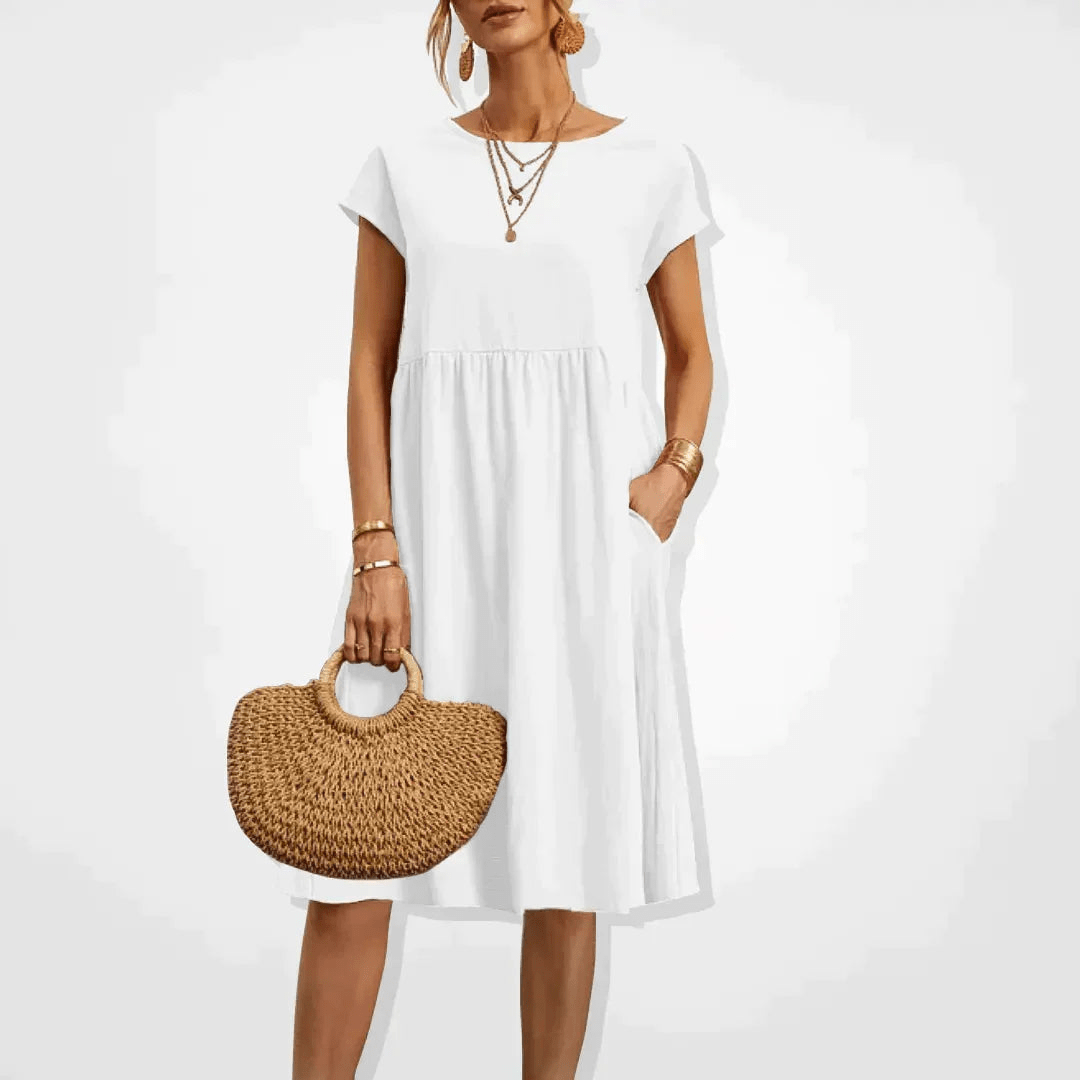 Valenzora | Women's Dress Stylish Midi Dress Summery Elegance