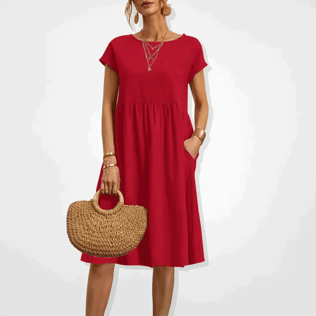 Valenzora | Women's Dress Stylish Midi Dress Summery Elegance
