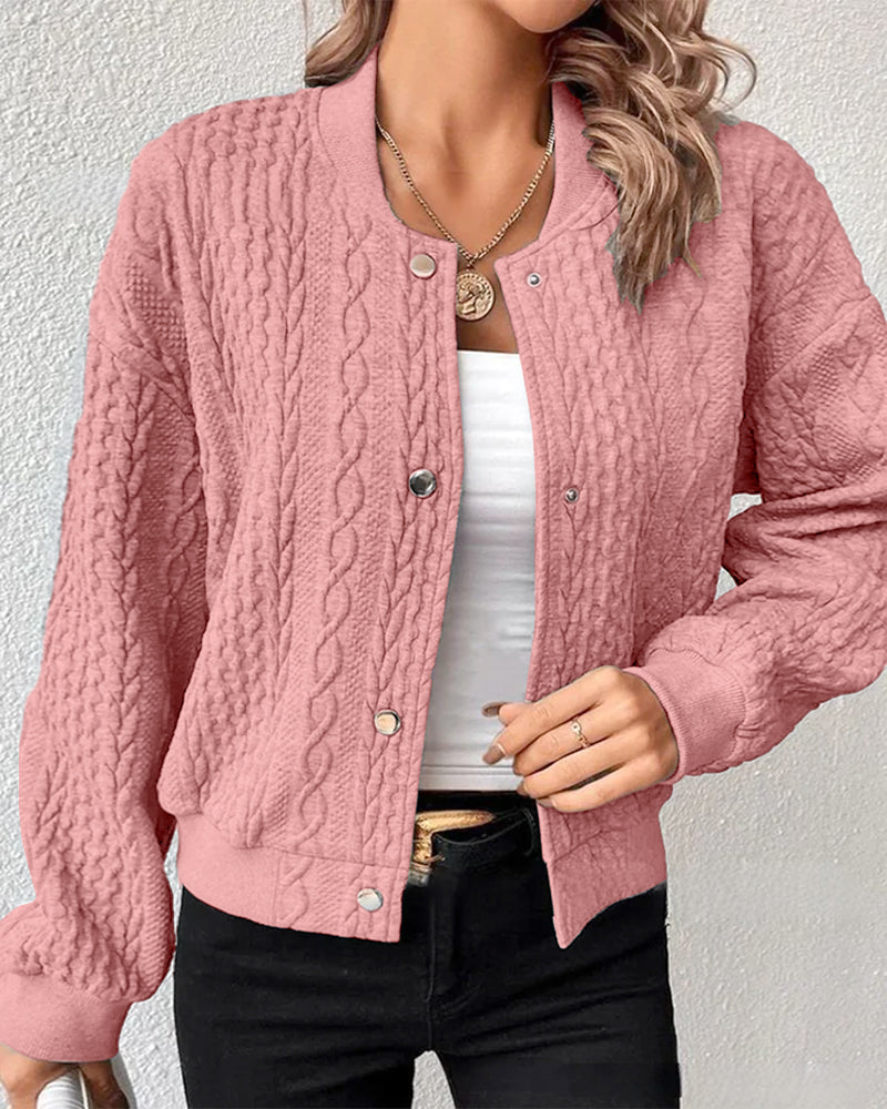Unifarbener Cardigan mit Knopfleiste 2026