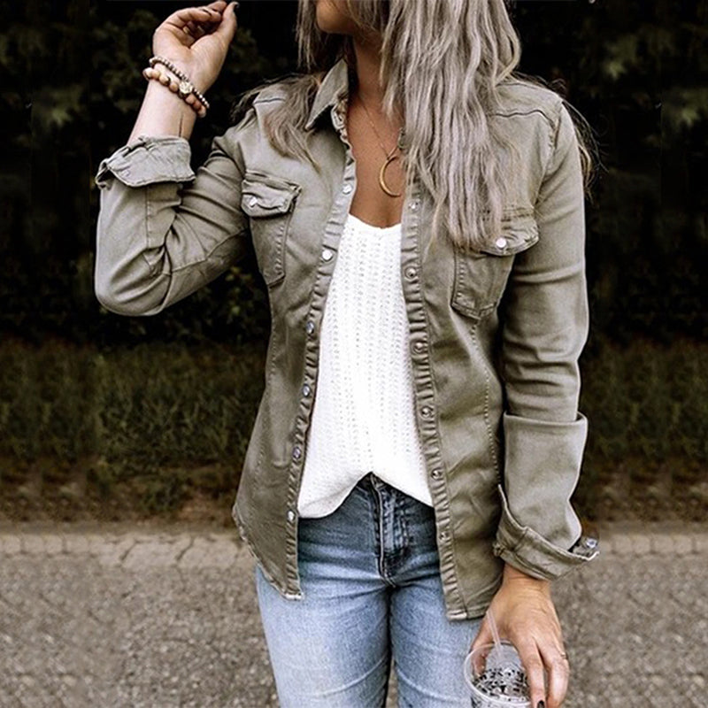 Valenzora - Fashionable denim jacket - Women's denim outfit for every occasion