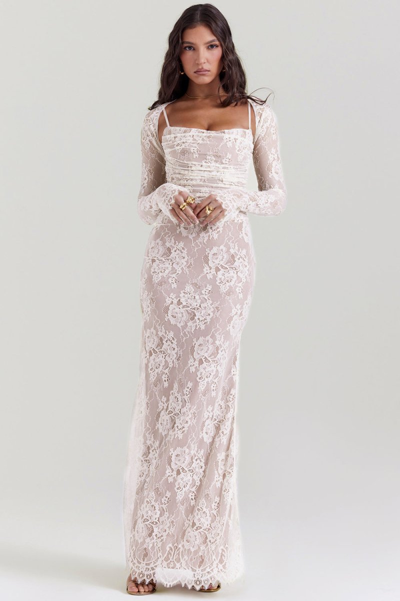 Valenzora | With Floral Lace and Shoulder-On Design for Women