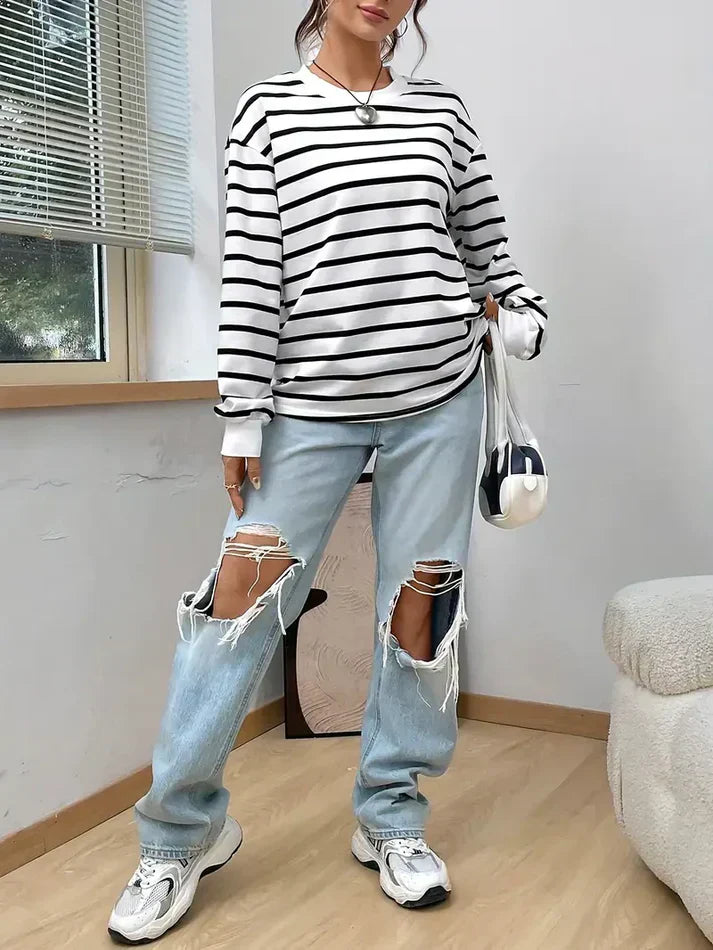 Valenzora | Striped Sweatshirt for Women