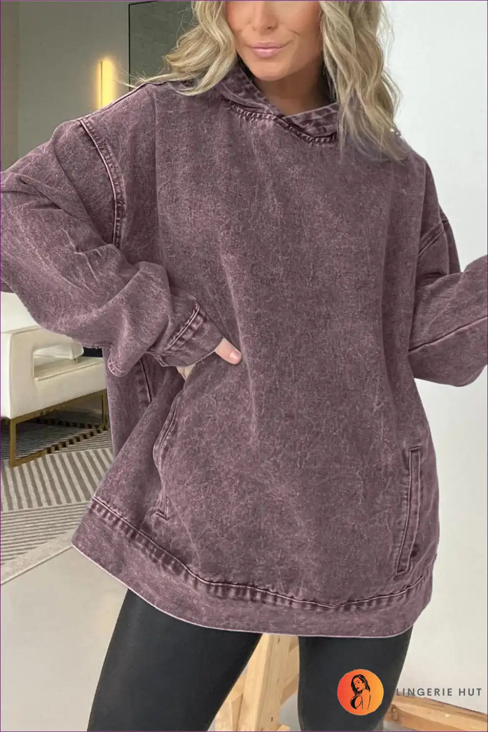 Valenzora | Stylisher lässiger Jeans-Hoodie – Mühelos cool