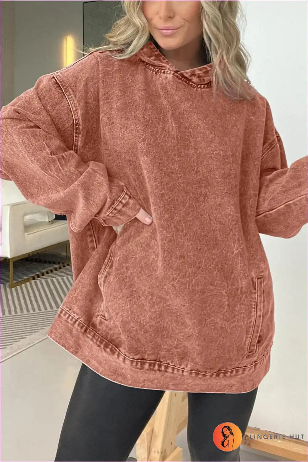 Valenzora | Stylisher lässiger Jeans-Hoodie – Mühelos cool