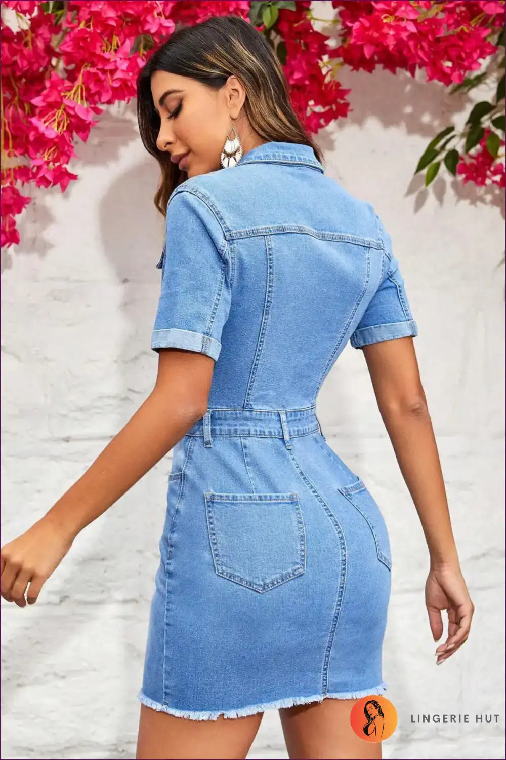 Valenzora | Sexy Slim Fit Denim Dress – Club Ready