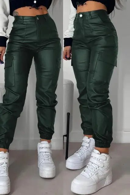 Valenzora | Lightweight faux leather trousers