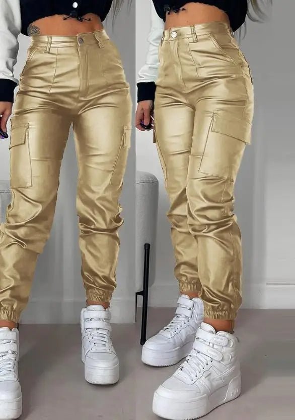 Valenzora | Lightweight faux leather trousers