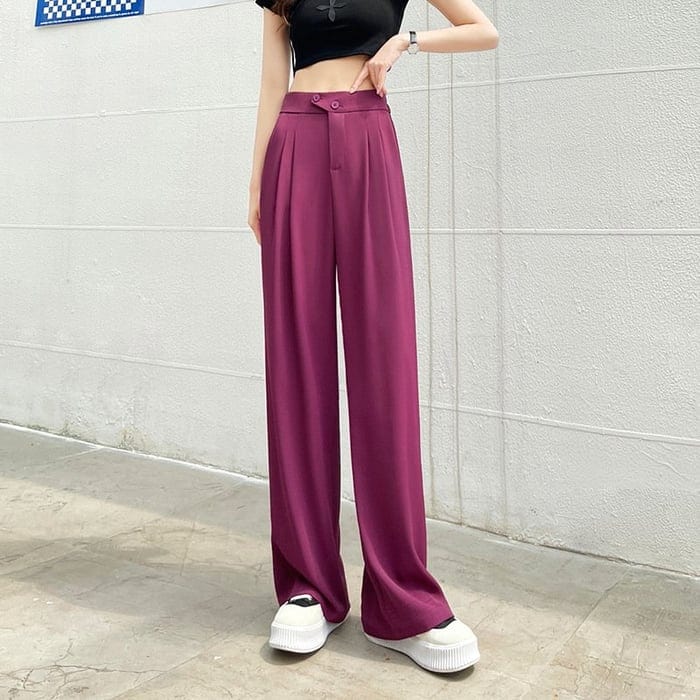 Valenzora – Women's wide-leg silk trousers – lightweight, breathable, wrinkle-free, comfortable and made from high-quality fabric