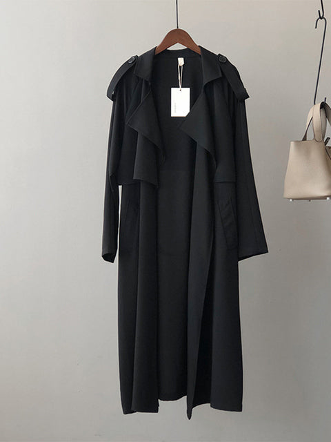 Valenzora | Eleganter langer Trenchcoat-Aktenkoffer mit Gürtel