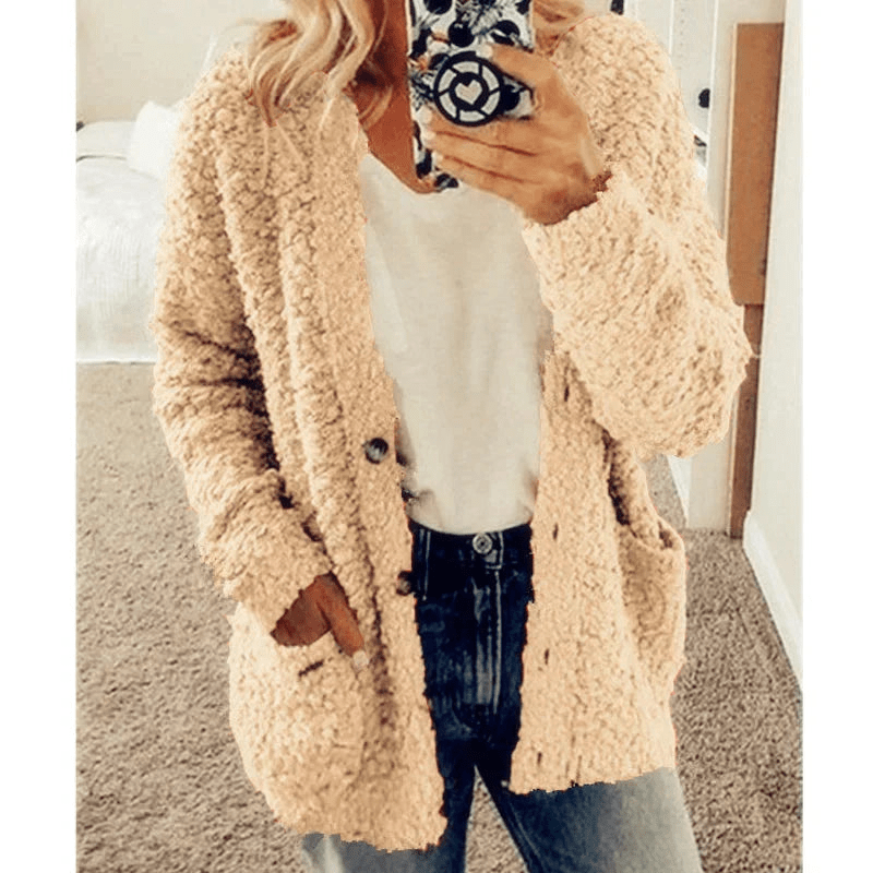 Valenzora | Soft cardigan, warm women's sweater, fluffy design