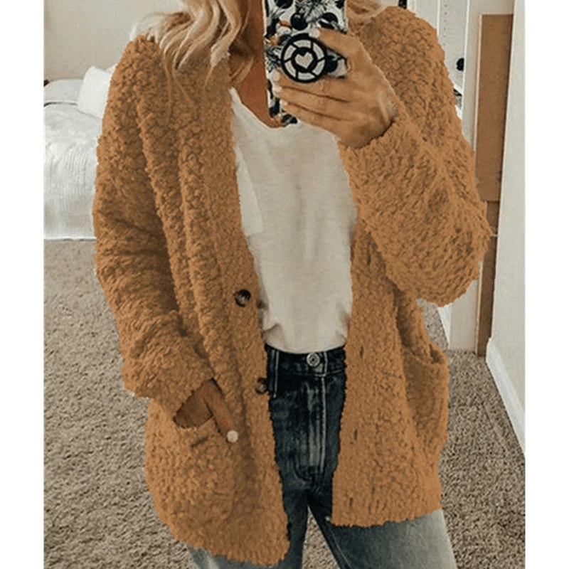 Valenzora | Soft cardigan, warm women's sweater, fluffy design