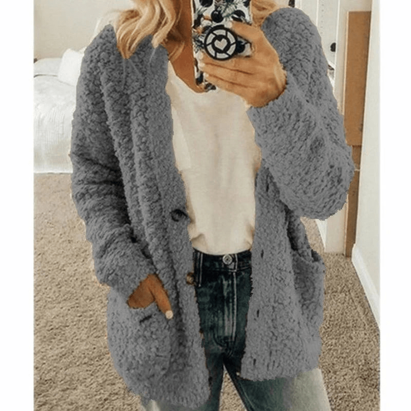 Valenzora | Soft cardigan, warm women's sweater, fluffy design
