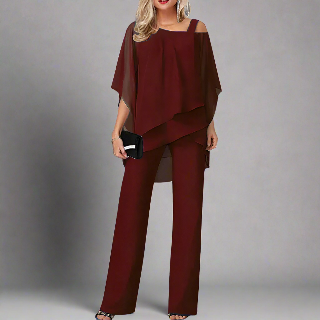 Valenzora | Chiffon Set for Women - Elegant Set for Festive Evenings